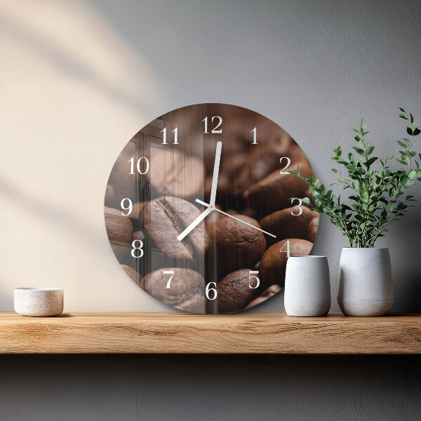 Round wall clock Coffee Beans