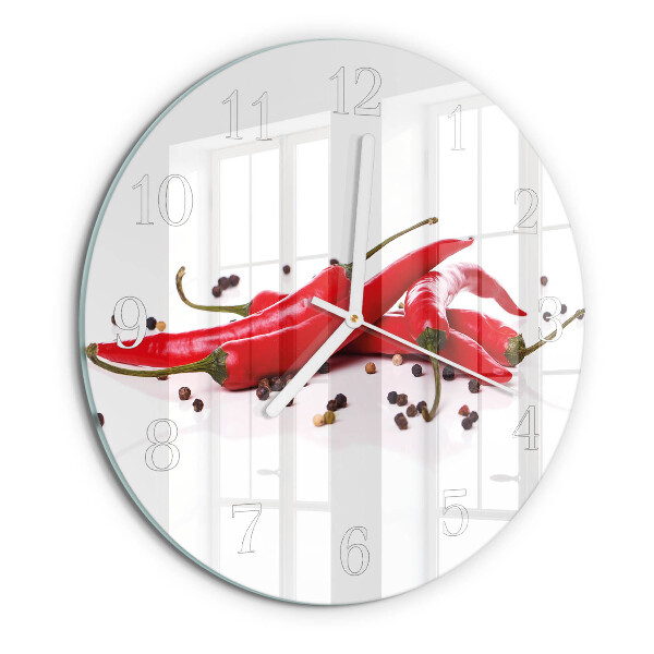Round wall clock Chili peppers