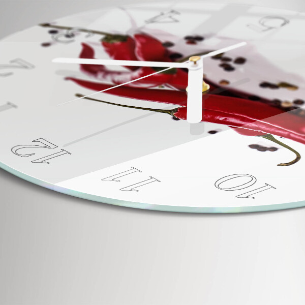 Round wall clock Chili peppers