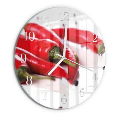 Round wall clock Chili peppers