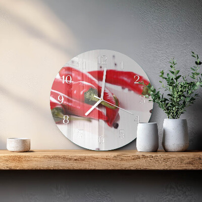 Round wall clock Chili peppers