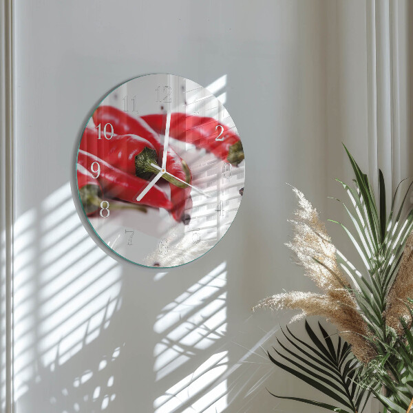 Round wall clock Chili peppers