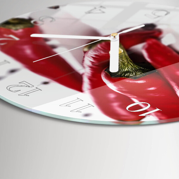 Round wall clock Chili peppers