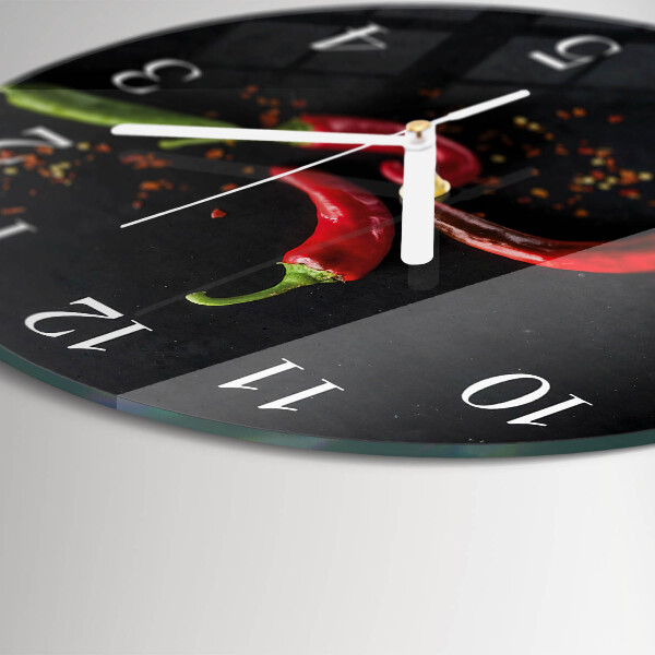 Round wall clock Chili peppers