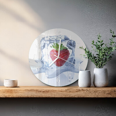 Round wall clock Strawberry Ice Cream