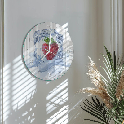Round wall clock Strawberry Ice Cream