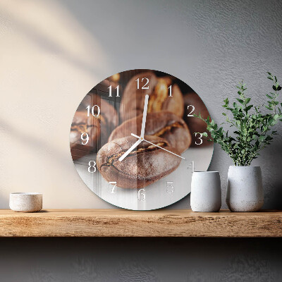 Round wall clock Coffee Beans