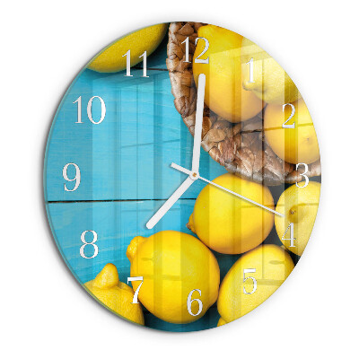Round wall clock Lemons