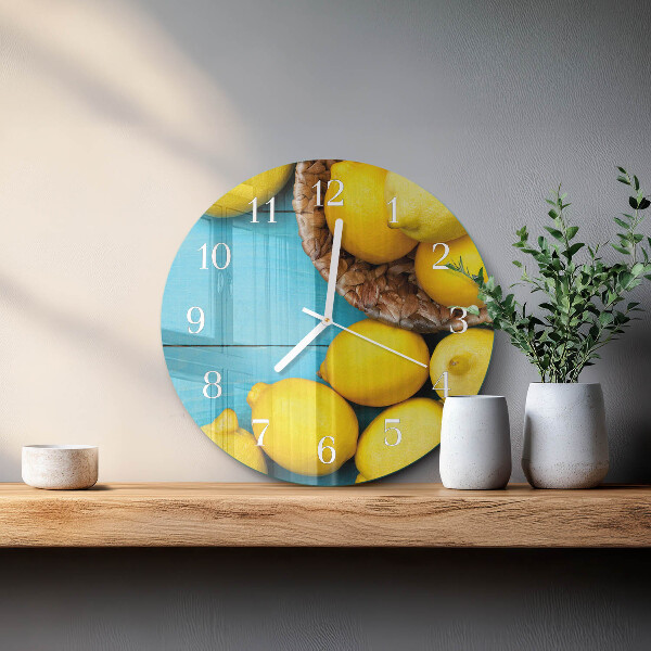 Round wall clock Lemons