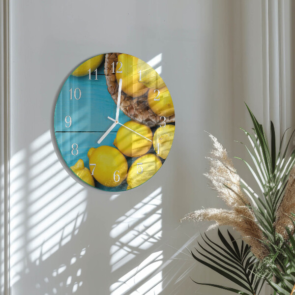 Round wall clock Lemons