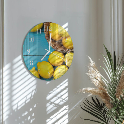 Round wall clock Lemons