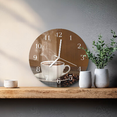 Round wall clock Coffee