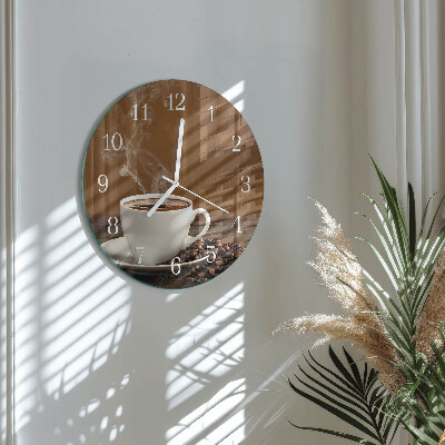 Round wall clock Coffee