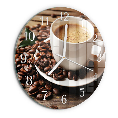 Round wall clock Coffee