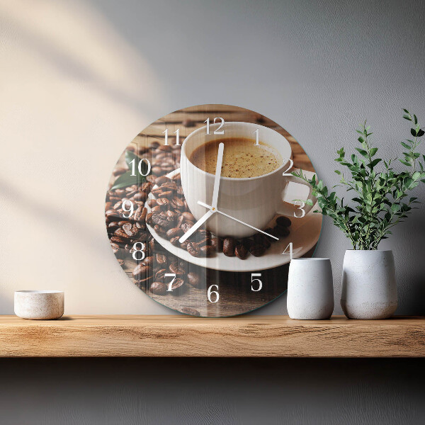Round wall clock Coffee