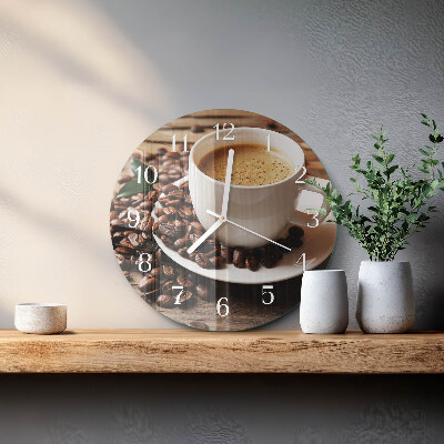 Round wall clock Coffee