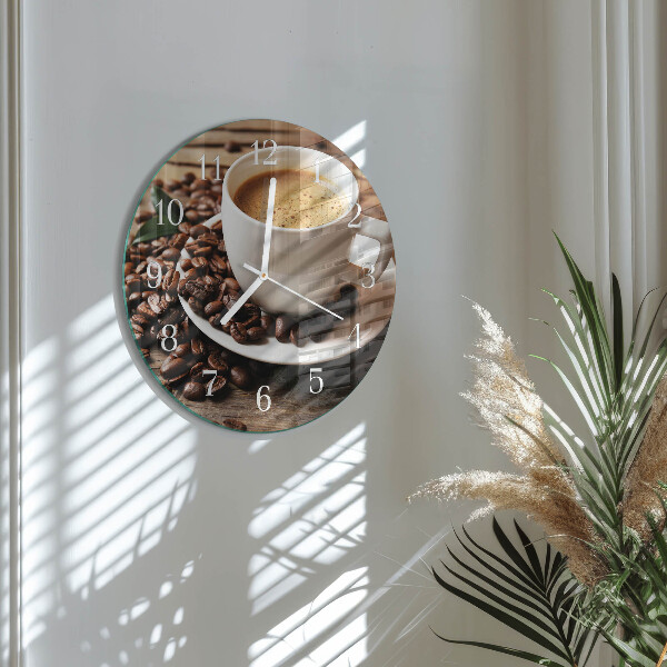 Round wall clock Coffee