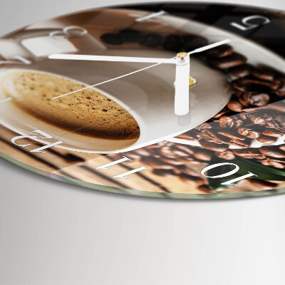 Round wall clock Coffee