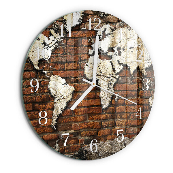 Round wall clock Continents