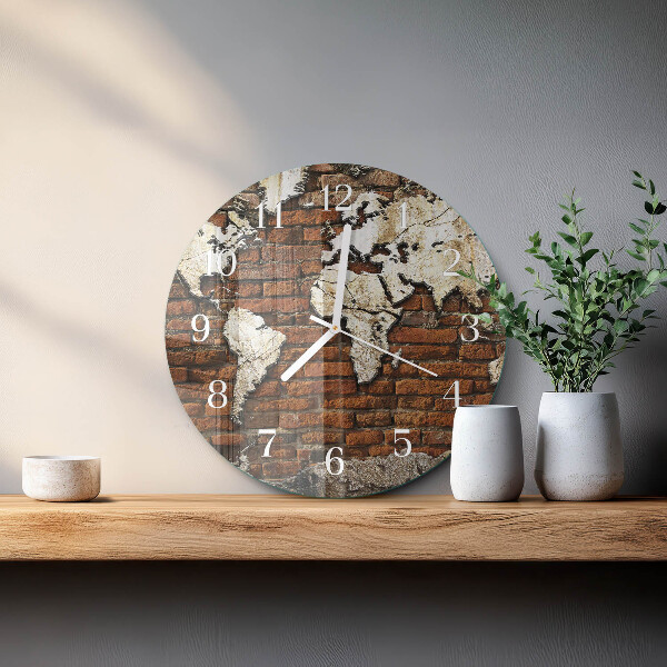 Round wall clock Continents