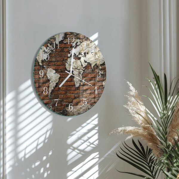 Round wall clock Continents
