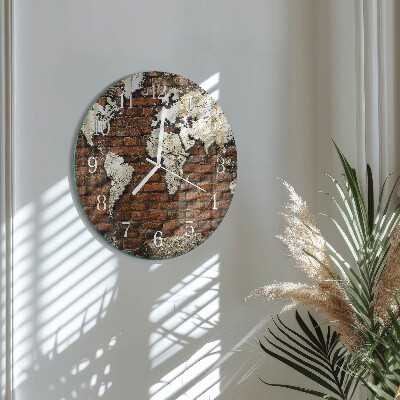 Round wall clock Continents