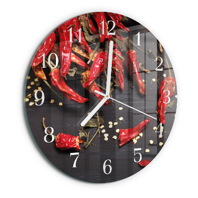 Round wall clock Chili peppers