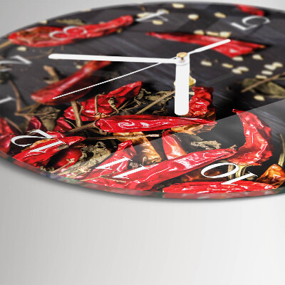 Round wall clock Chili peppers