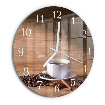 Round wall clock Coffee