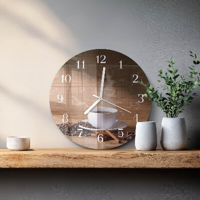 Round wall clock Coffee