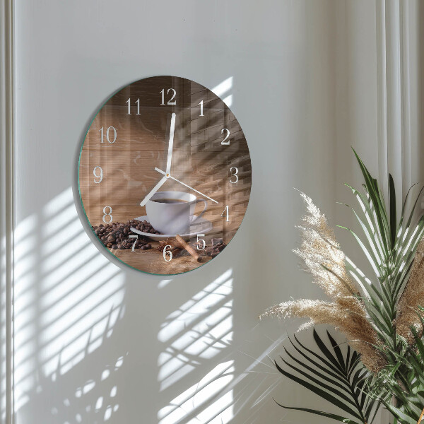 Round wall clock Coffee