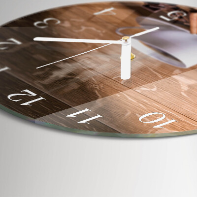 Round wall clock Coffee
