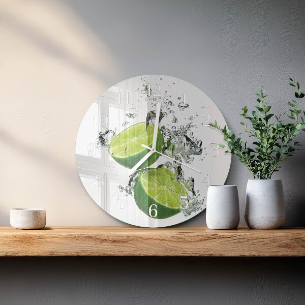 Round wall clock Calcium carbonate