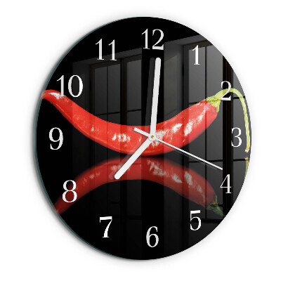 Round wall clock Chili peppers