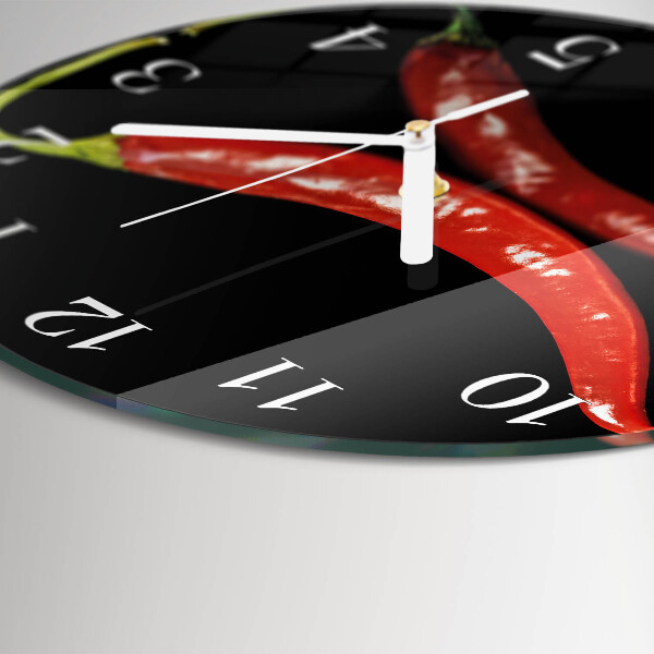Round wall clock Chili peppers