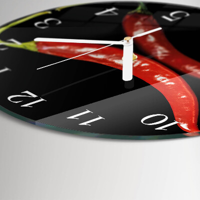 Round wall clock Chili peppers