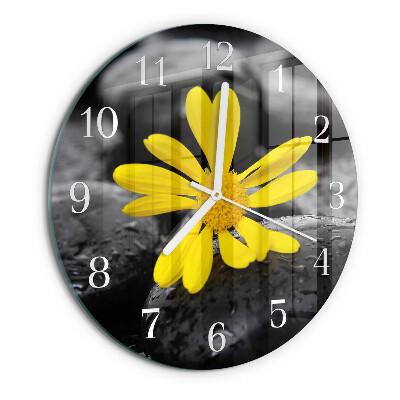 Round wall clock Flower