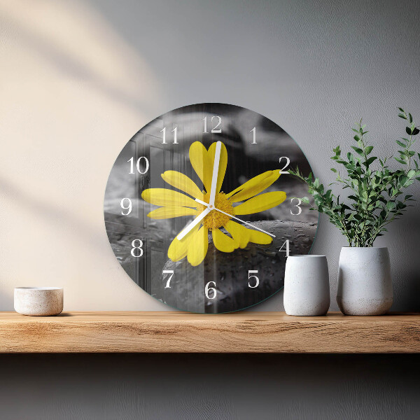 Round wall clock Flower