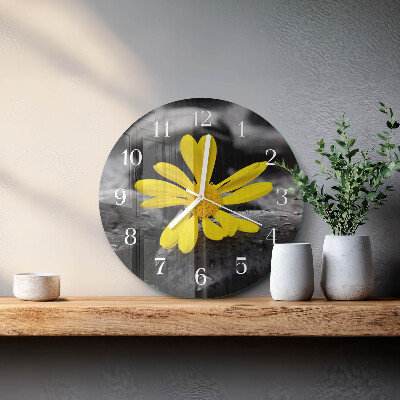 Round wall clock Flower