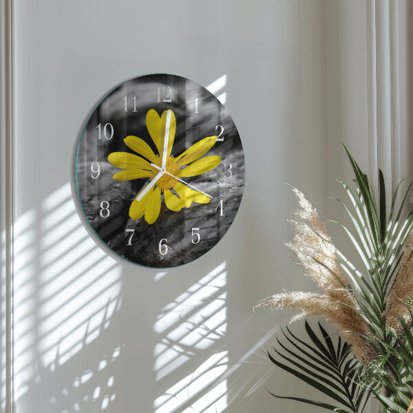Round wall clock Flower