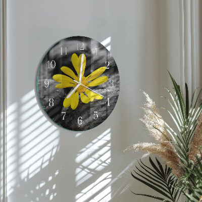 Round wall clock Flower