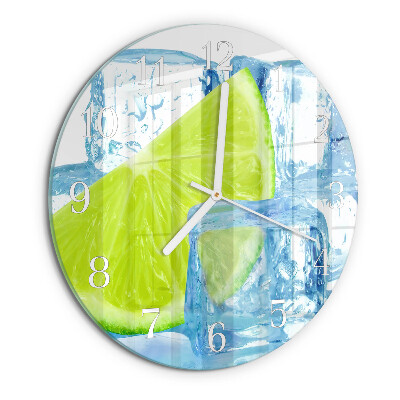 Round wall clock Lime Ice