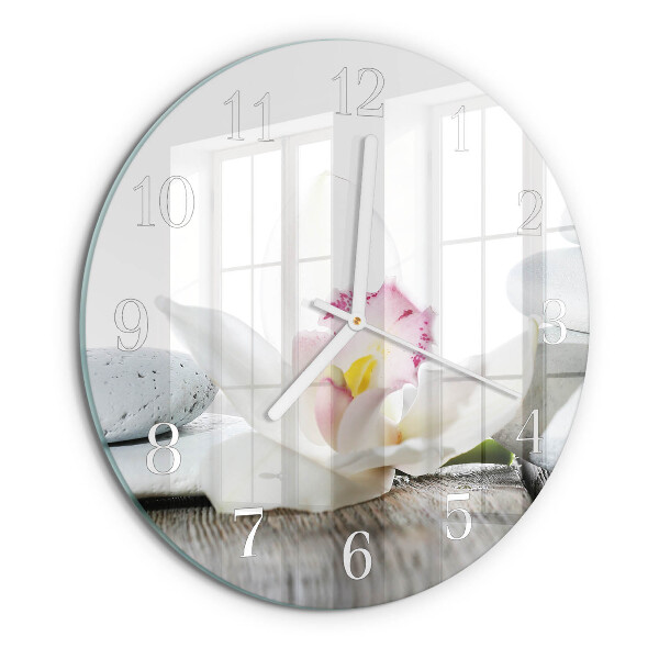 Round wall clock Orchid