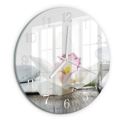 Round wall clock Orchid