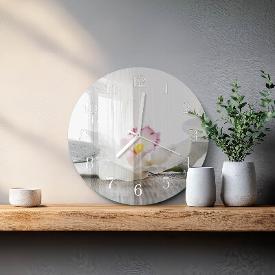 Round wall clock Orchid