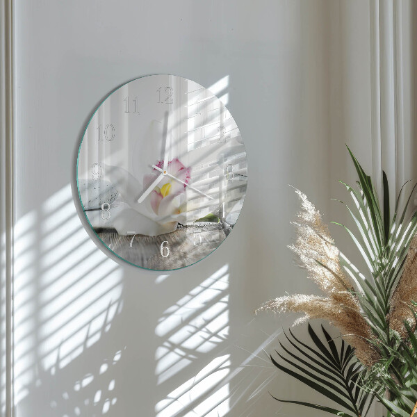 Round wall clock Orchid