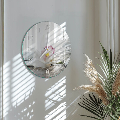 Round wall clock Orchid
