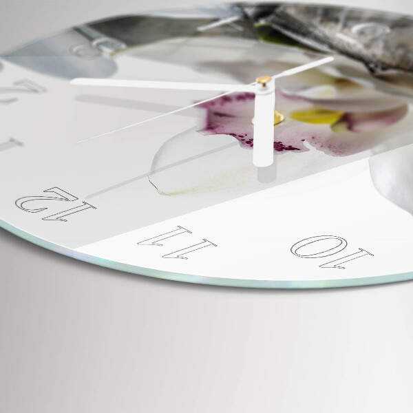 Round wall clock Orchid