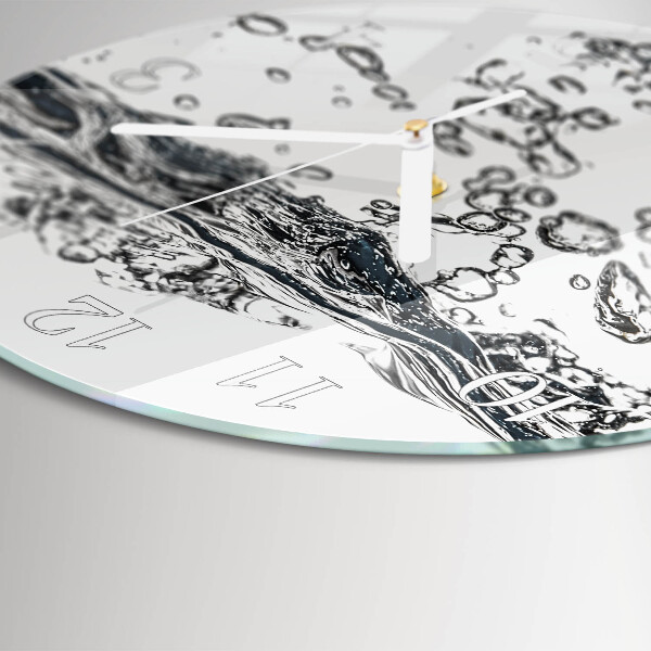 Round wall clock Water