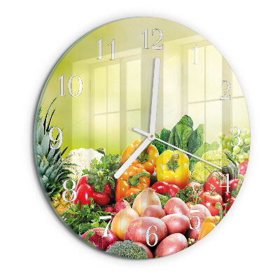 Round wall clock Vegetables